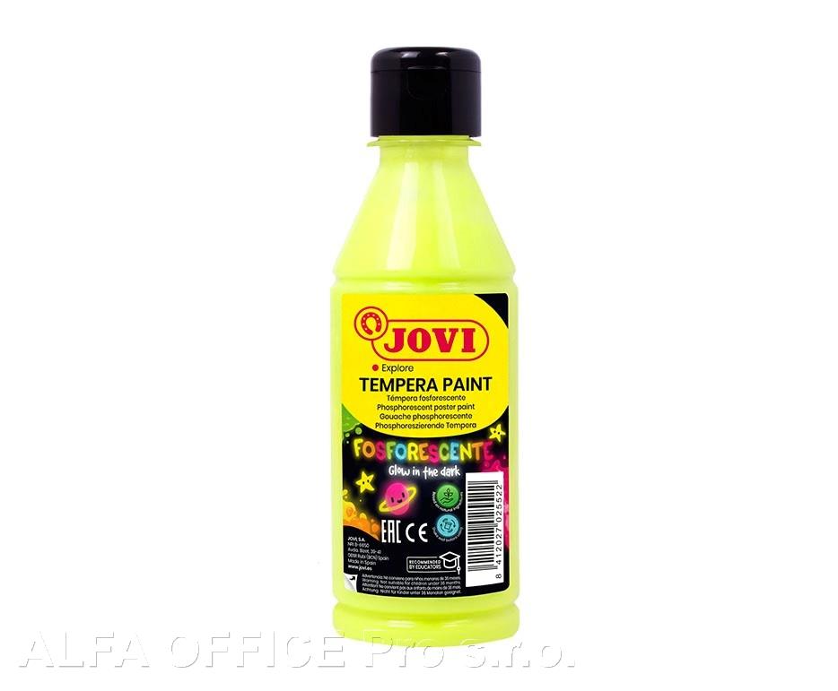Tekuté temperové barvy JOVI PREMIUM v lahvi - 250 ml / neon žlutá