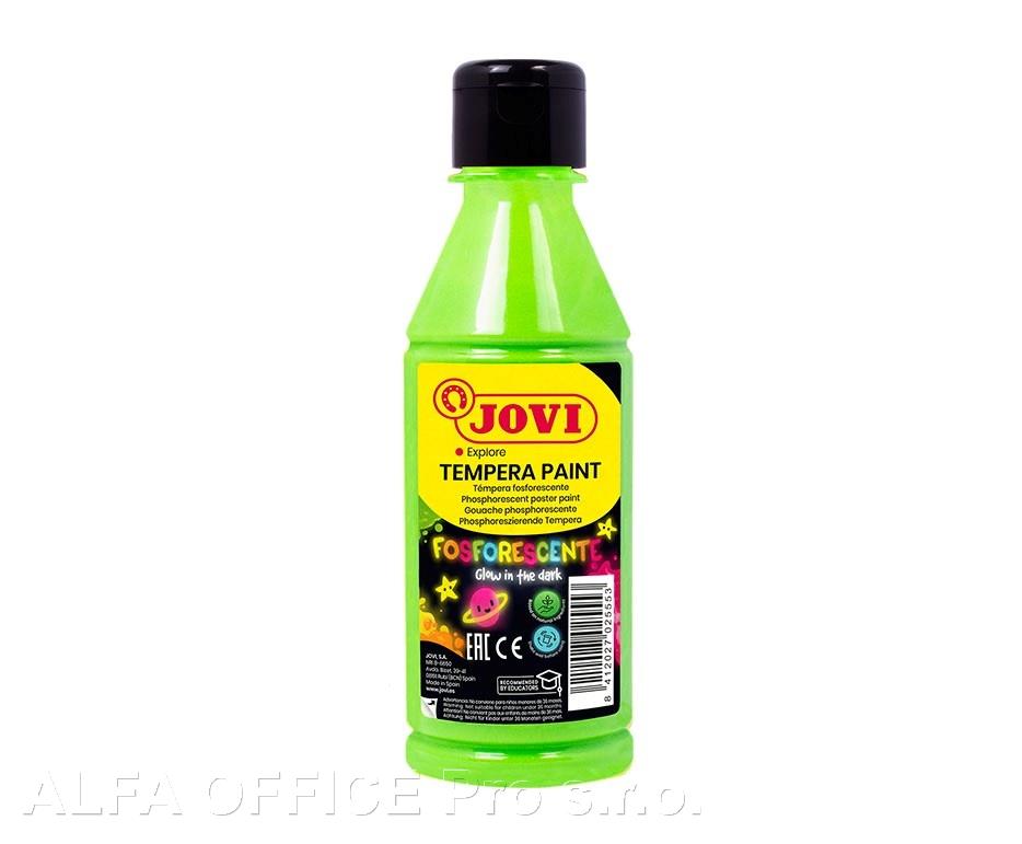 Tekuté temperové barvy JOVI PREMIUM v lahvi - 250 ml / neon zelená