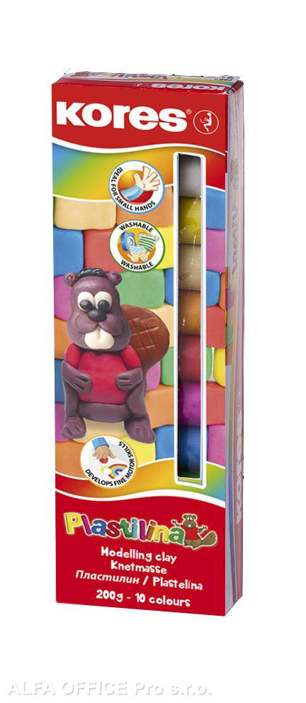 Plastelína Kores - 10 barev / 200 g