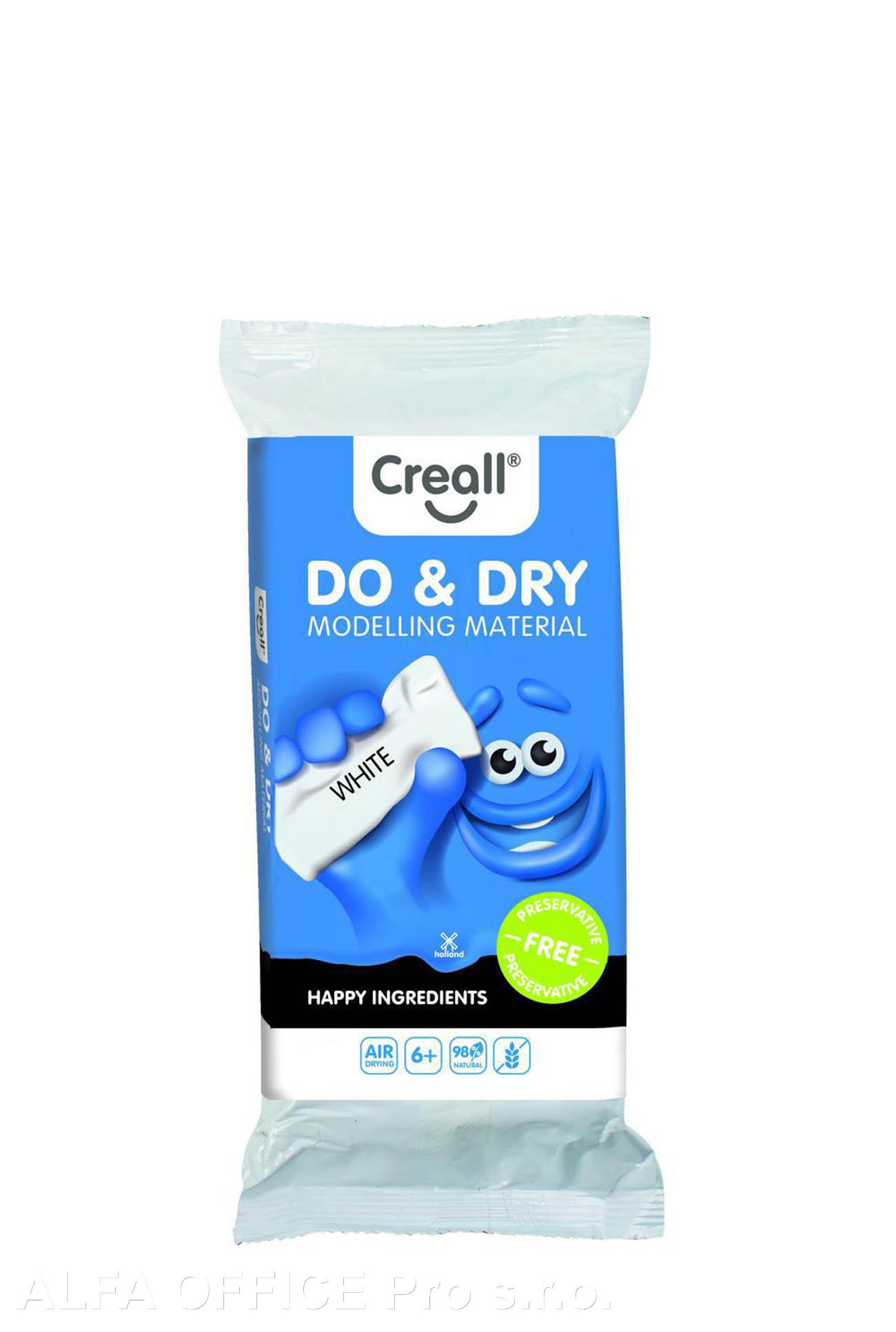 Modelovací samotvrdnoucí hmota Creall Do&Dry bílá / hypoalergenní / 500 g