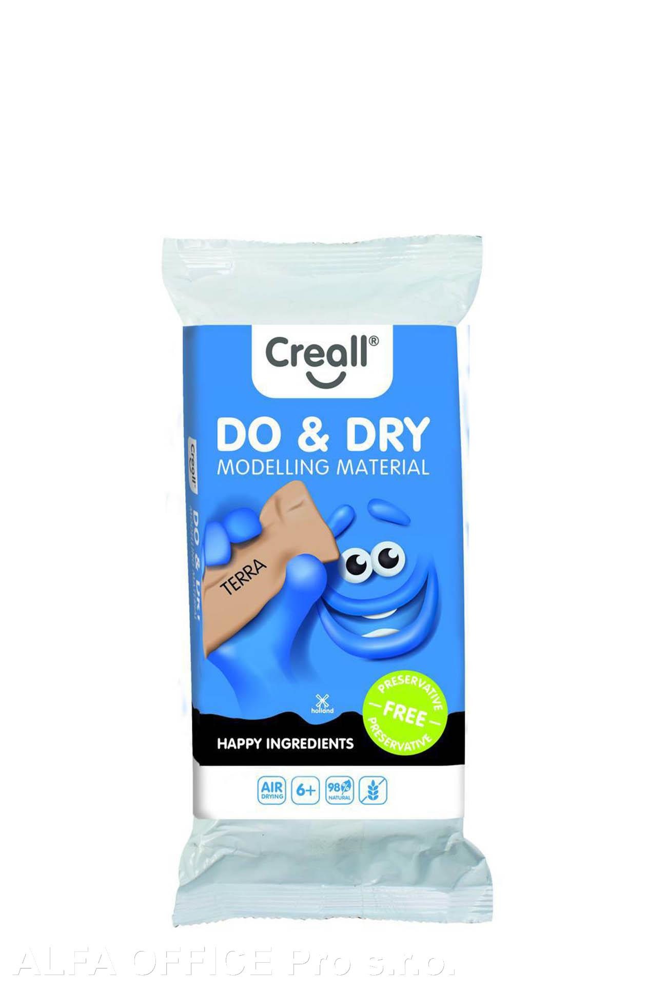 Modelovací samotvrdnoucí hmota Creall Do&Dry hnědá / hypoalergenní / 500 g