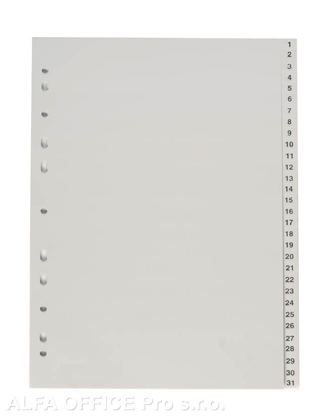 Rozdružovač A4 plastový šedý - 1 - 31