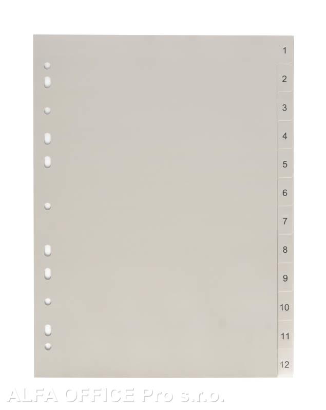 Rozdružovač A4 plastový šedý - 1 - 12