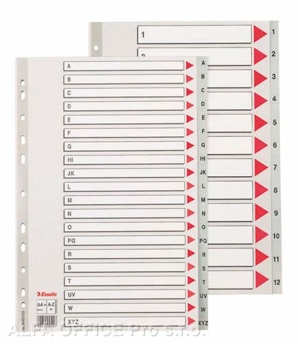 Rozdružovač A4 plastový Esselte Maxi - šedý /  A - Z