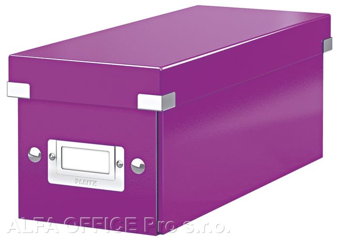Krabice Leitz Click & Store - na CD / fialová