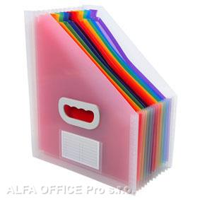 Stojan na časopisy MAXI Exacompta Crystal - A4 / 12 přihrádek