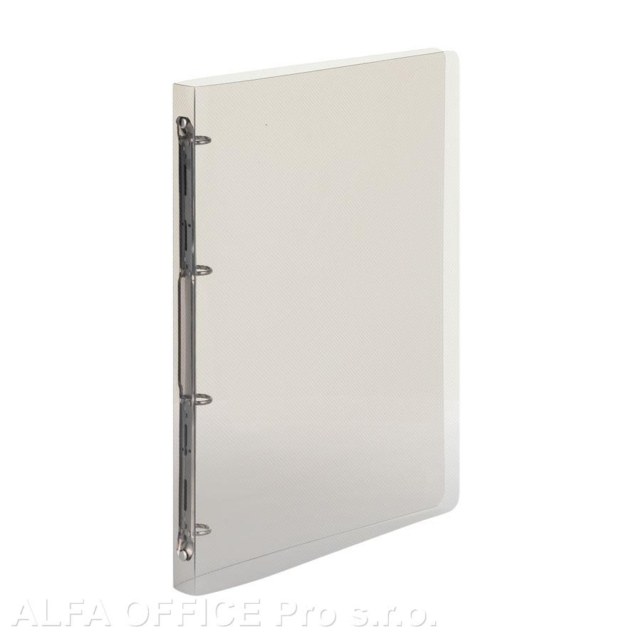 Desky A4 kroužkové průsvitné - 4 - kroužek / kouřová