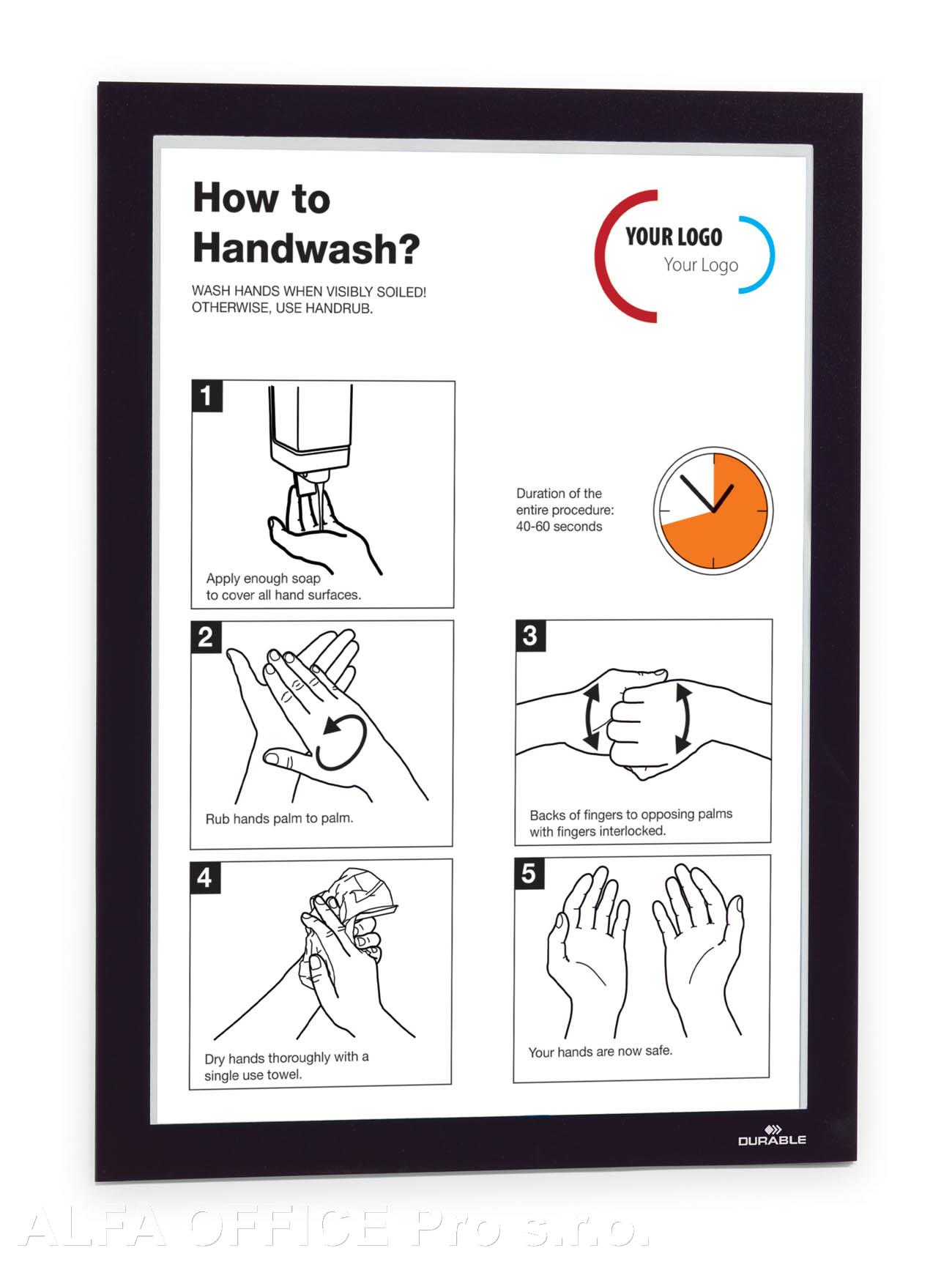 Rámeček samolepicí DURAFRAME® - A4 / černá / 2 ks