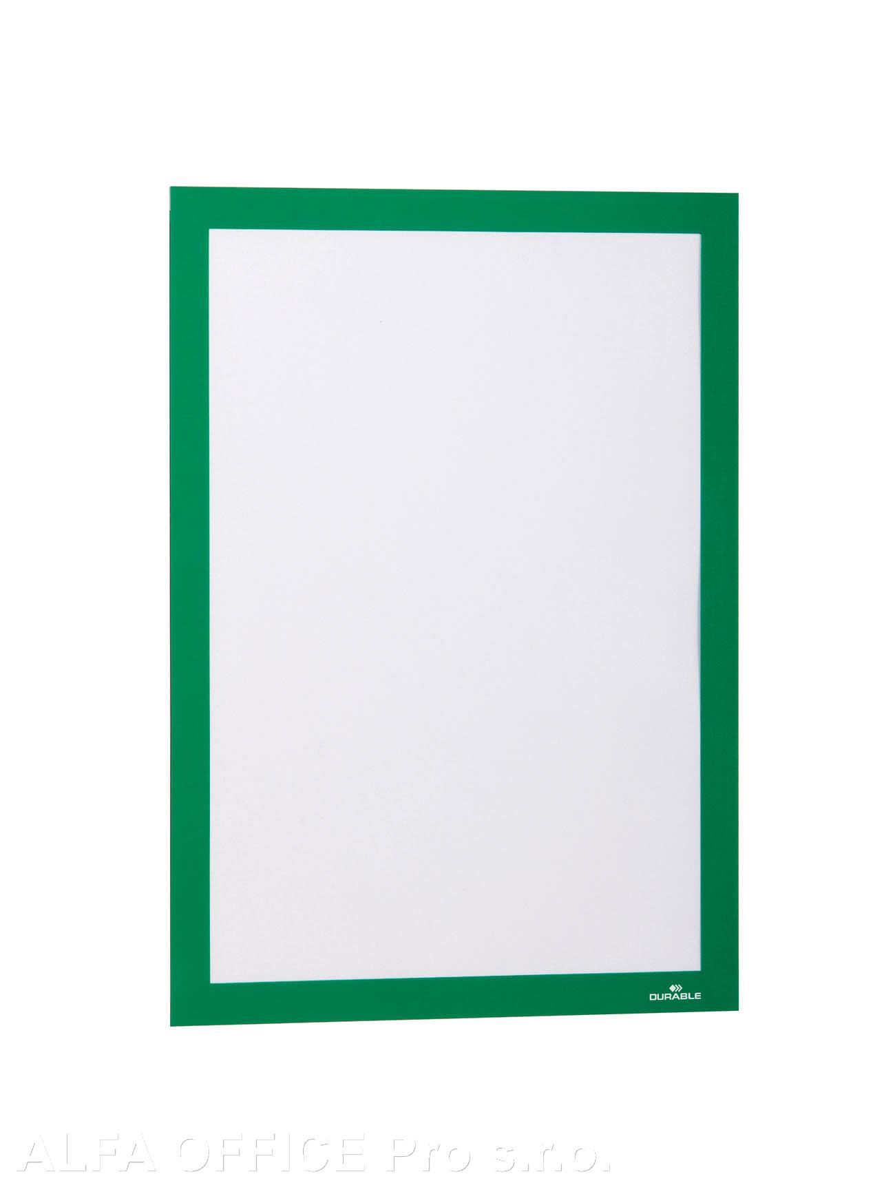 Rámeček samolepicí DURAFRAME® - A4 / zelená / 2 ks