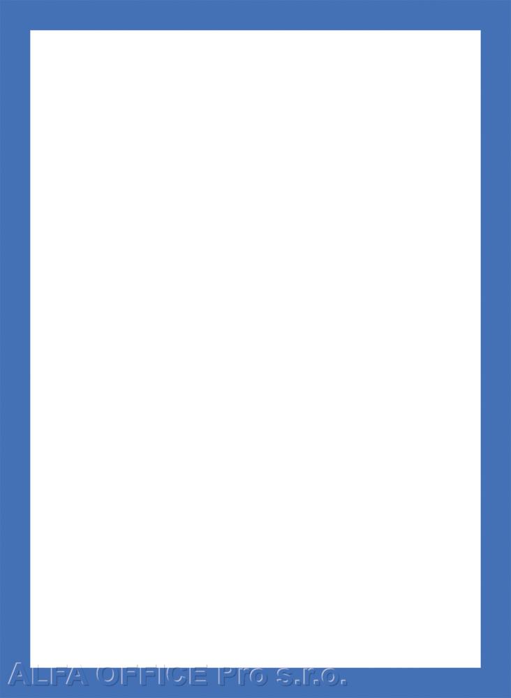 Magnetický informační rámeček LEAN - A4 / 230 x 317 mm / modrá / 10 ks