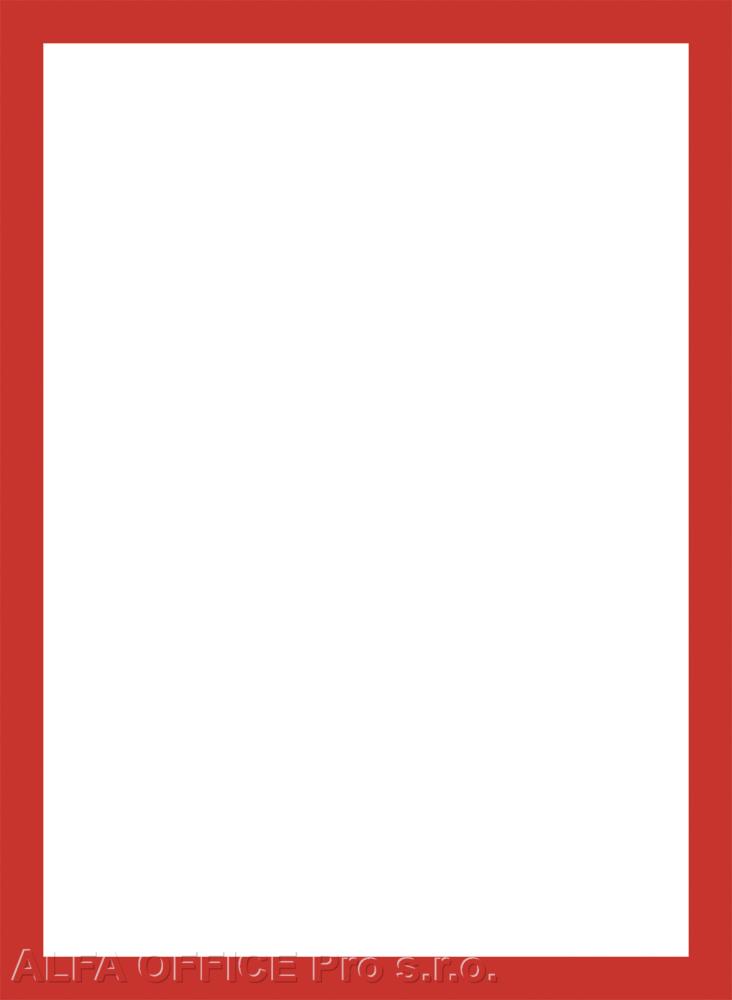 Magnetický informační rámeček LEAN - A4 / 230 x 317 mm / červená / 10 ks