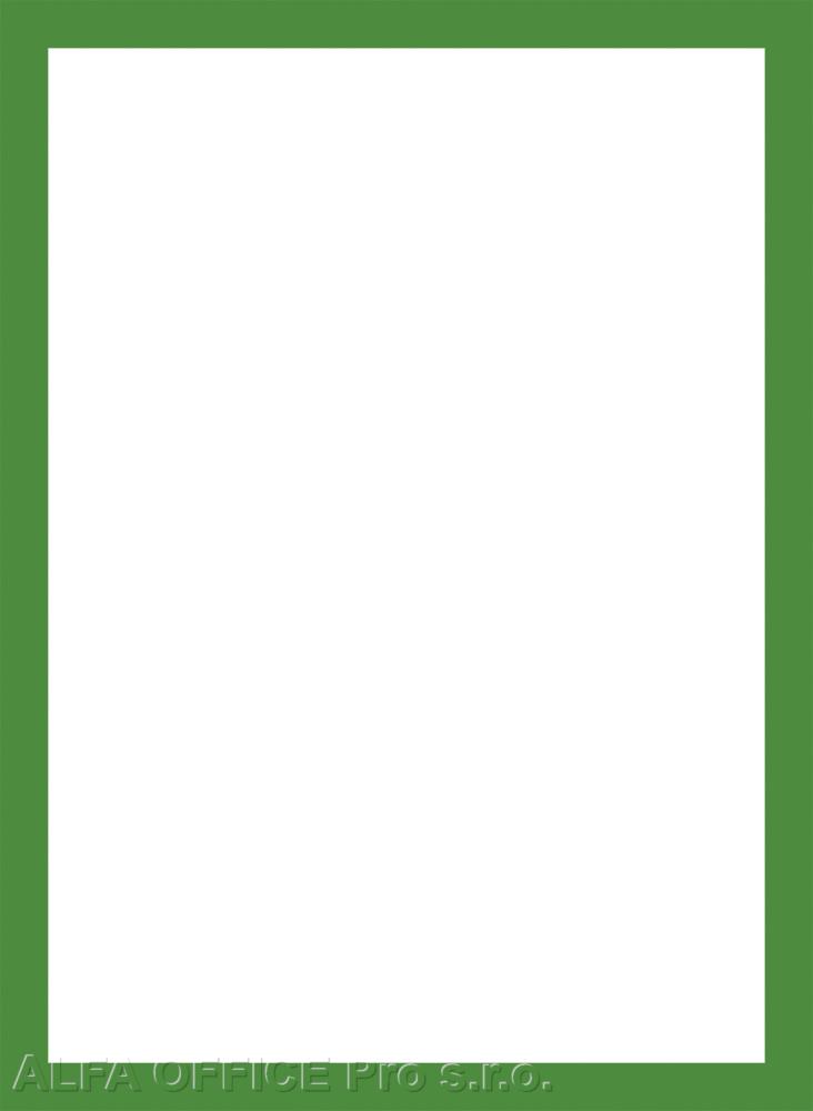 Magnetický informační rámeček LEAN - A4 / 230 x 317 mm / zelená / 10 ks