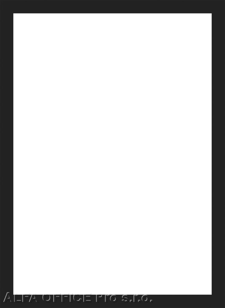 Magnetický informační rámeček LEAN - A4 / 230 x 317 mm / černá / 10 ks