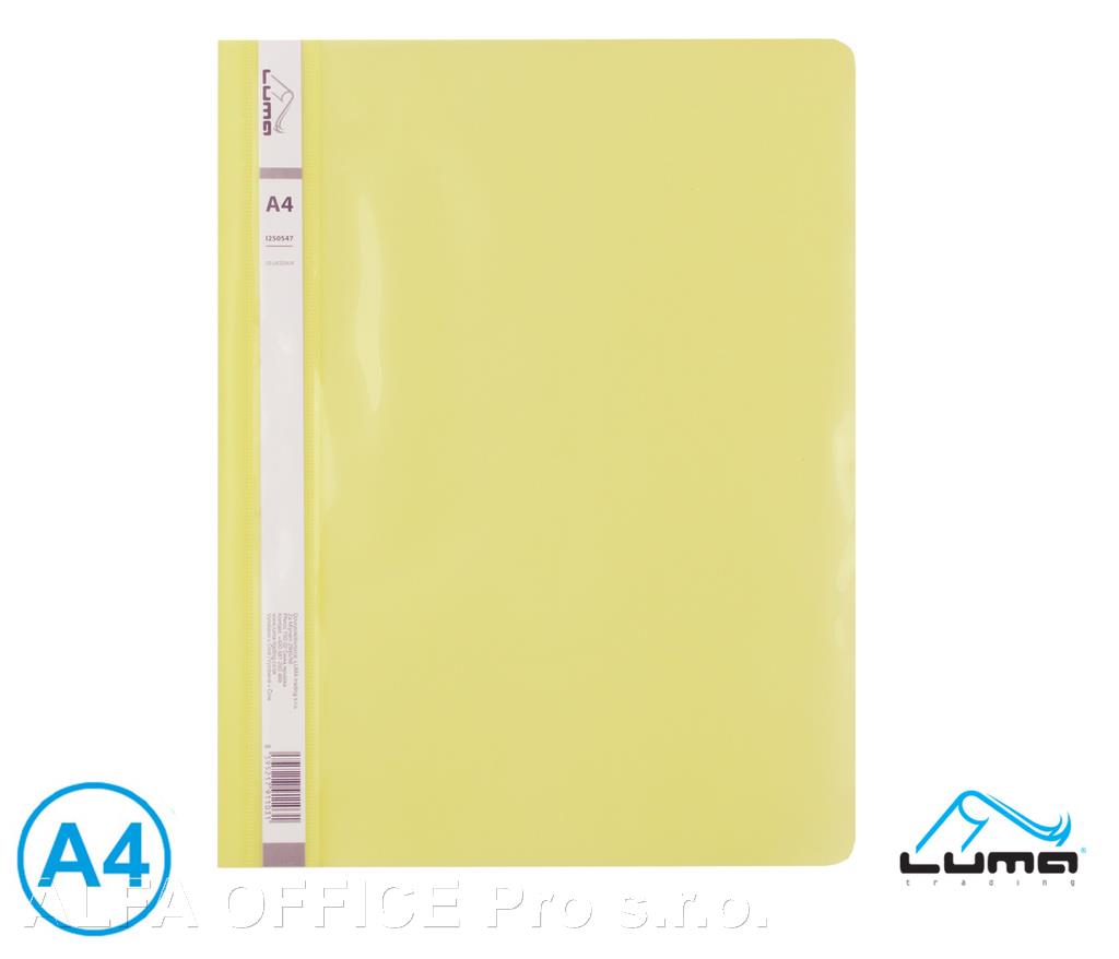 Rychlovazač A4 plastový LUMA - pastelová žlutá