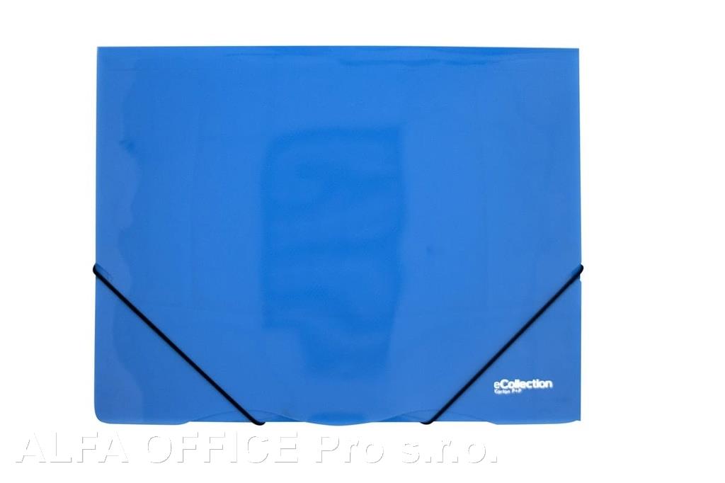 Desky s gumou eColection A4 / 3 klopy / modrá
