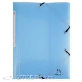 Spisové desky A4 s gumou Exacompta - pastelová  modrá