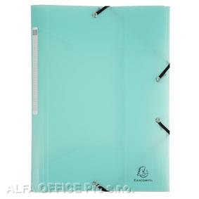 Spisové desky A4 s gumou Exacompta - pastelová zelená