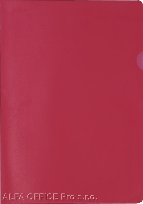 Zakládací obal A4 barevný - tvar L / červená / 100 ks