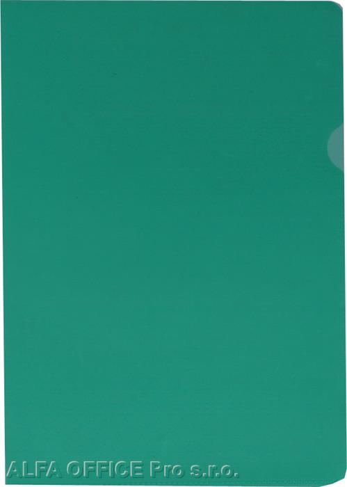 Zakládací obal A4 barevný - tvar L / zelená / 100 ks
