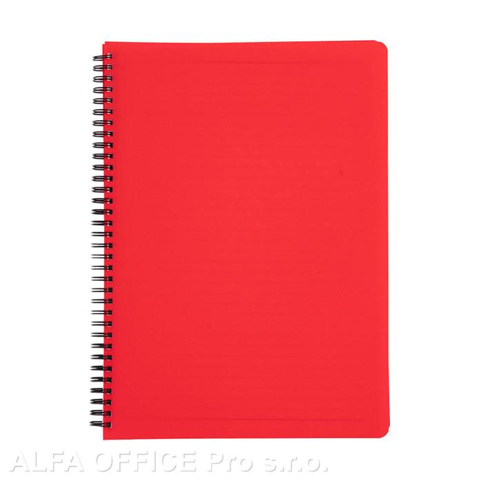 Blok kroužkový CLASSIC - A5 / linka / červená