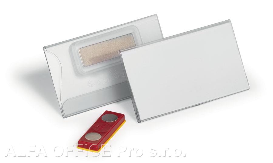 Jmenovka Durable s magnetem - 40 x 75 mm / 25 ks