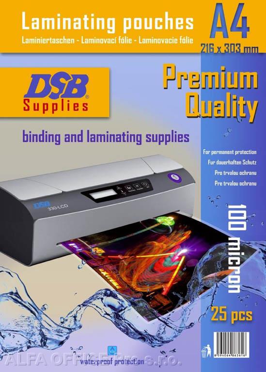 Laminovací fólie / A4 / 25 ks / 100 mikronů