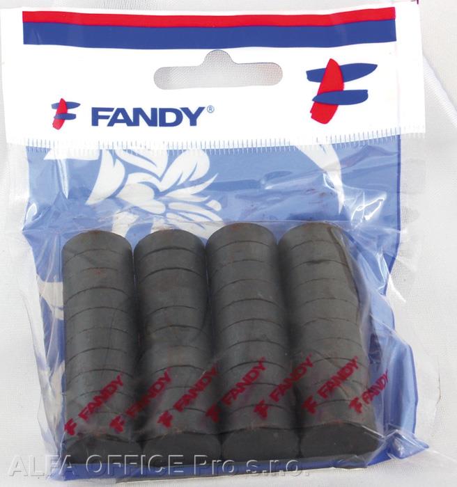 Magnety černé Fandy - průměr 20 mm / 30 ks