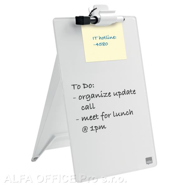 Stolní skleněný flipchart na poznámky - 216 x 297 x 30 cm