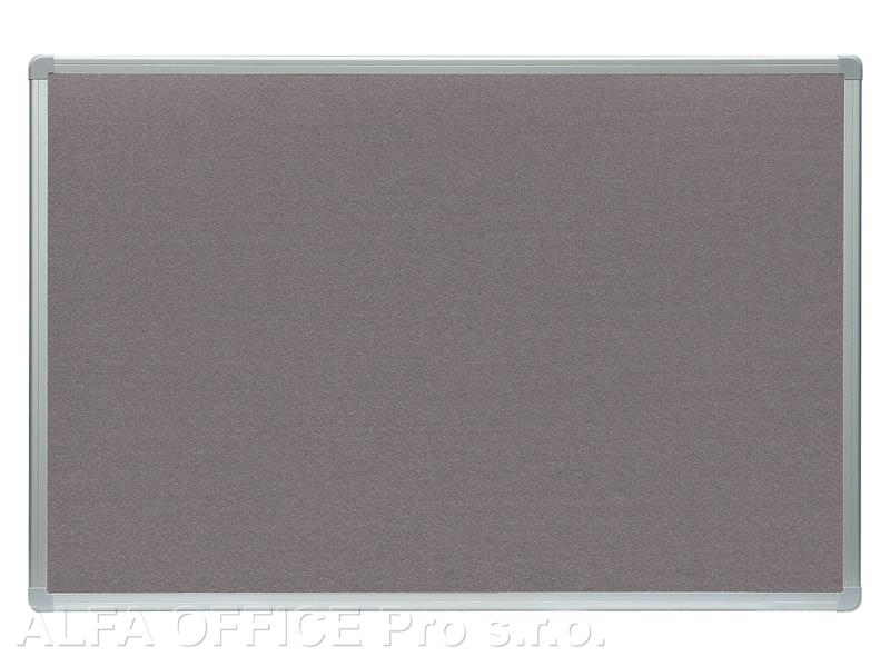 Tabule filcová v hliníkovém rámu ARTA - 60 x 90 cm / šedá