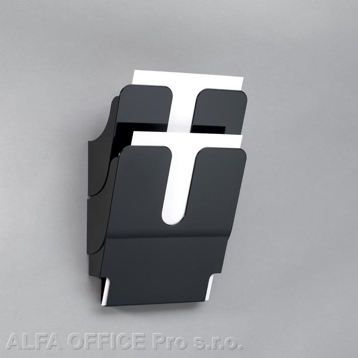 Držáky na prospekty Flexiplus - 2 / A4 / černý / na výšku