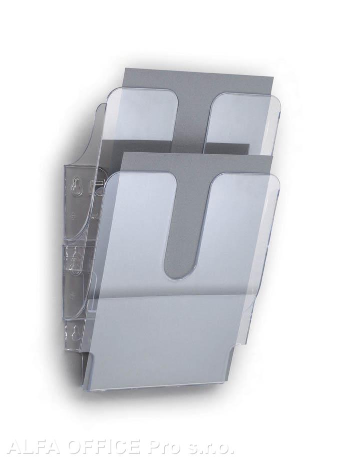 Držáky na prospekty Flexiplus - 2 / A4 / čirý / na výšku