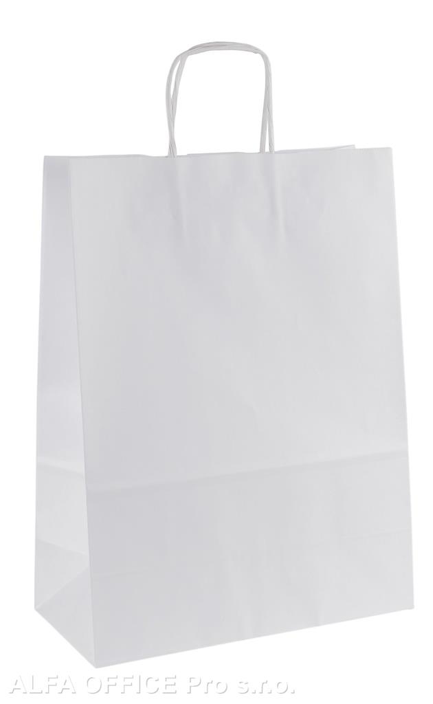 Tašky papírové kraft kroucená ucha - 260 x 120 x 340 mm