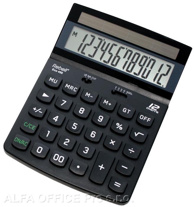Kalkulačka Rebell ECO450 displej 12 míst
