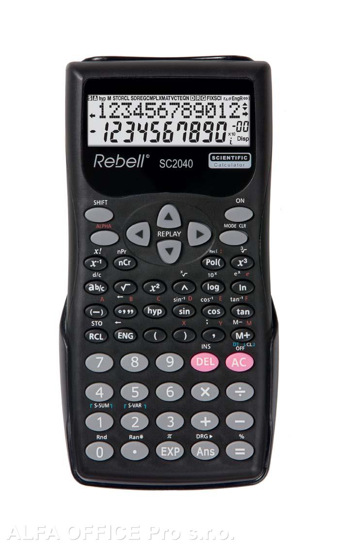 Kalkulačka Rebell SC2040 vědecká displej 10 míst