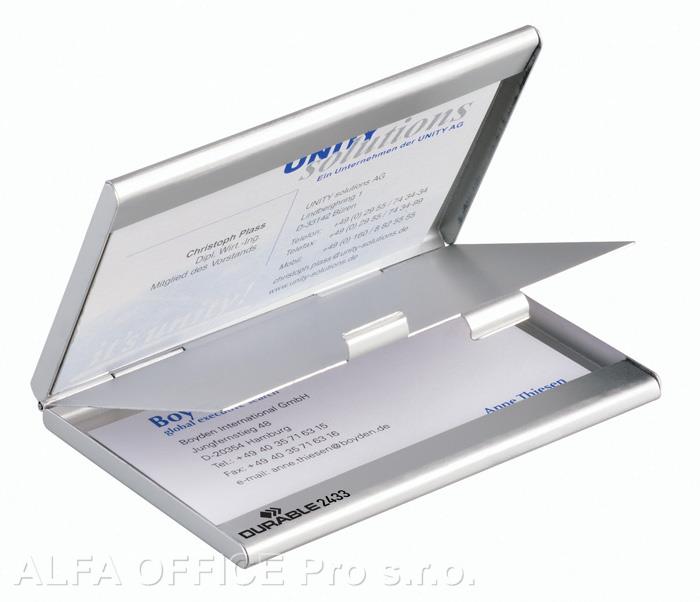 Durable pouzdro na osobní vizitky s příčkou