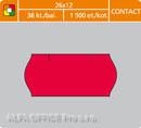 Etikety do etiketovacích kleští - 26 x 12 mm Contact / červená