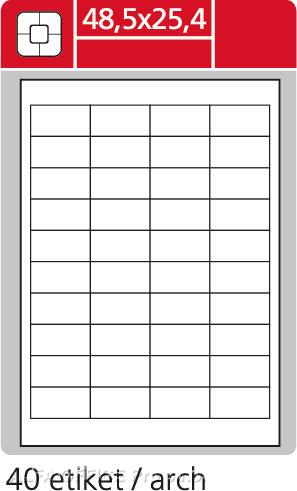 Print etikety A4 pro laserový a inkoustový tisk - 48,5 x 25,4 mm (40 etiket / arch ) / les