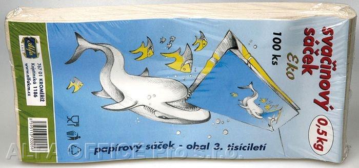 Sáčky svačinové - 0,5 kg / 11 cm x 23 cm / 100 ks