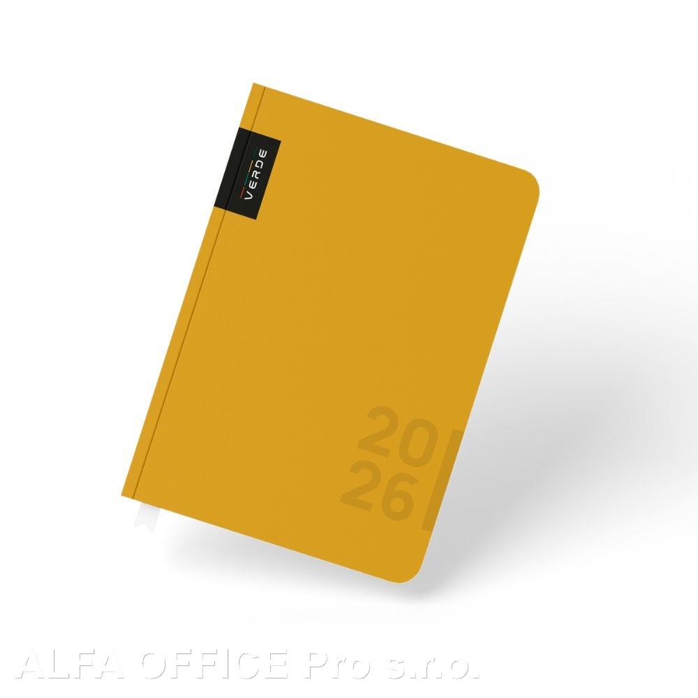 Diář VERDE - A5 / denní / horčice