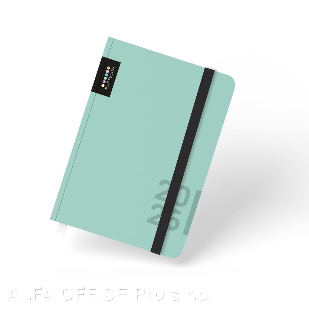 Diář PASTELINi - A6 / týdenní / zelená