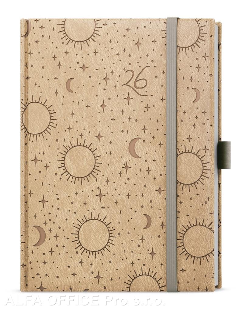Diář VIVELA EXTRA - B6 / týdenní / hvězdy