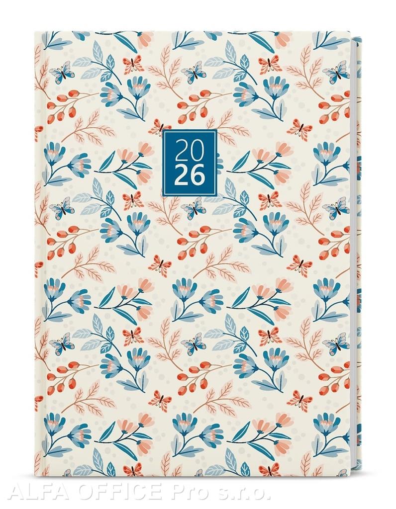 Diář LAMINO - B6 / týdenní / motýli