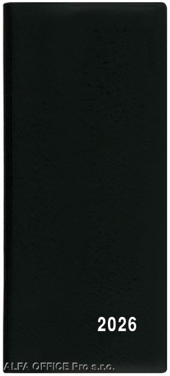 Diář kapesní PVC - měsíční / černá