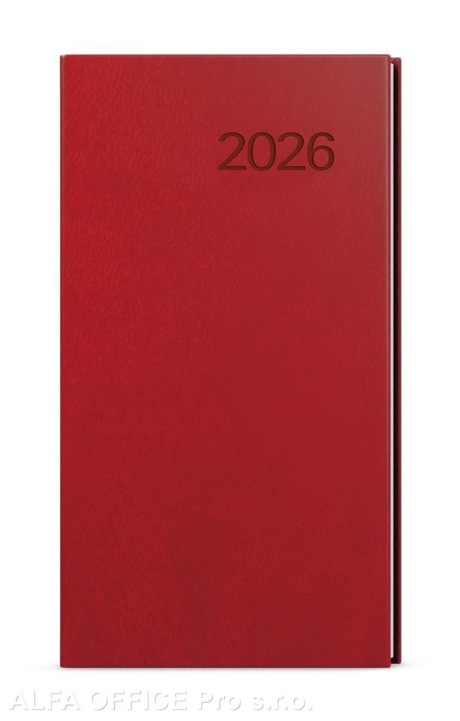 Diář VIVELLA - týdenní kapesní / bordó