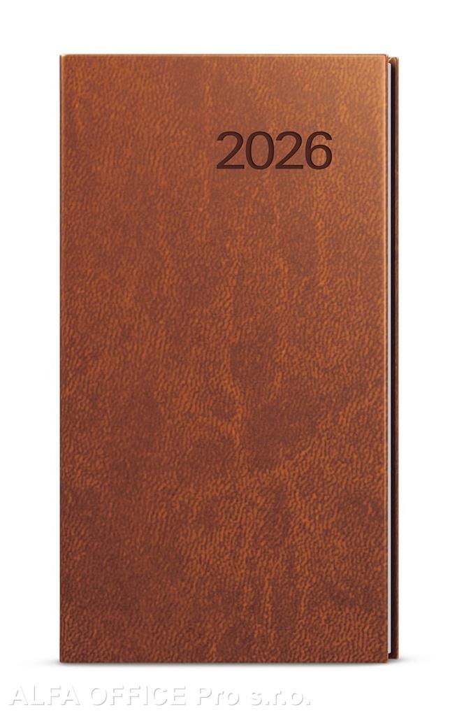 Diář VIVELLA - týdenní kapesní / hnědá