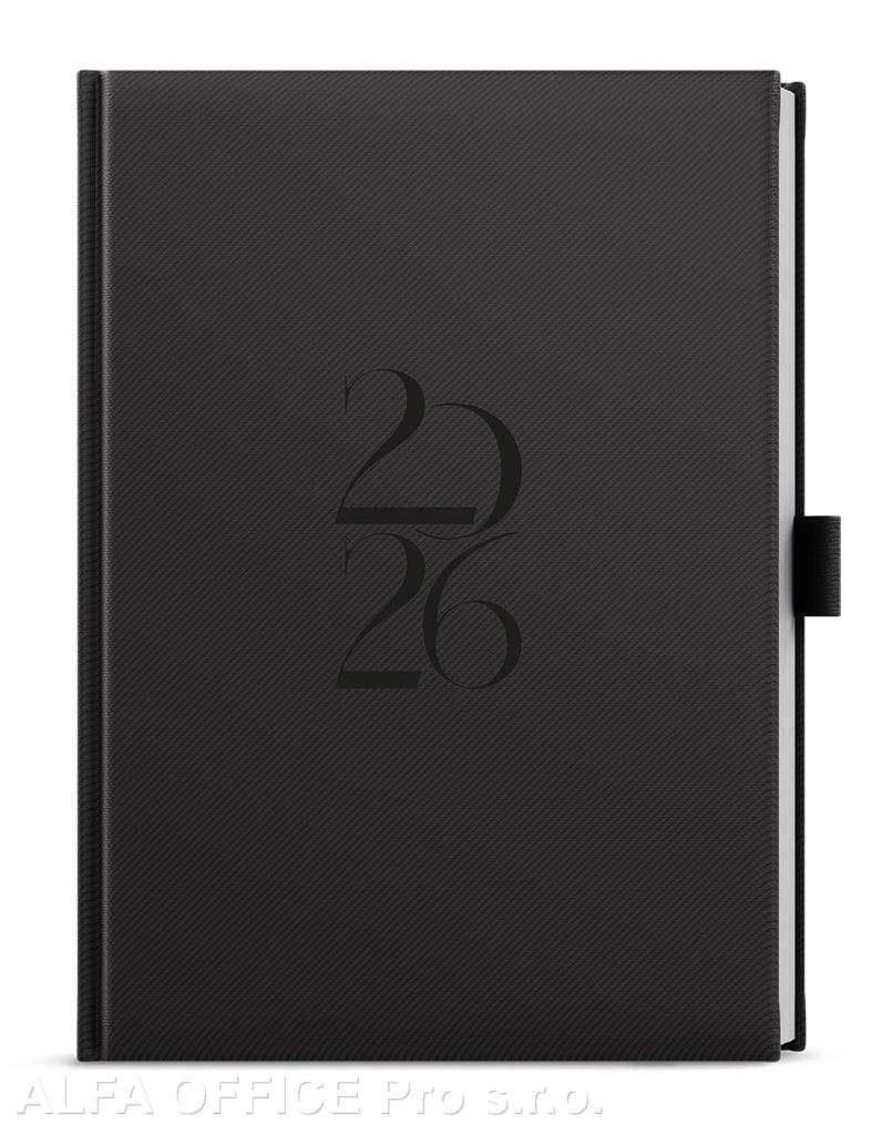 Diář DENY - A5 / denní / černá