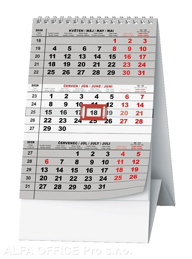 Kalendář stolní MINI TŘÍMĚSÍČNÍ - mini Tříměsíční / BSA7