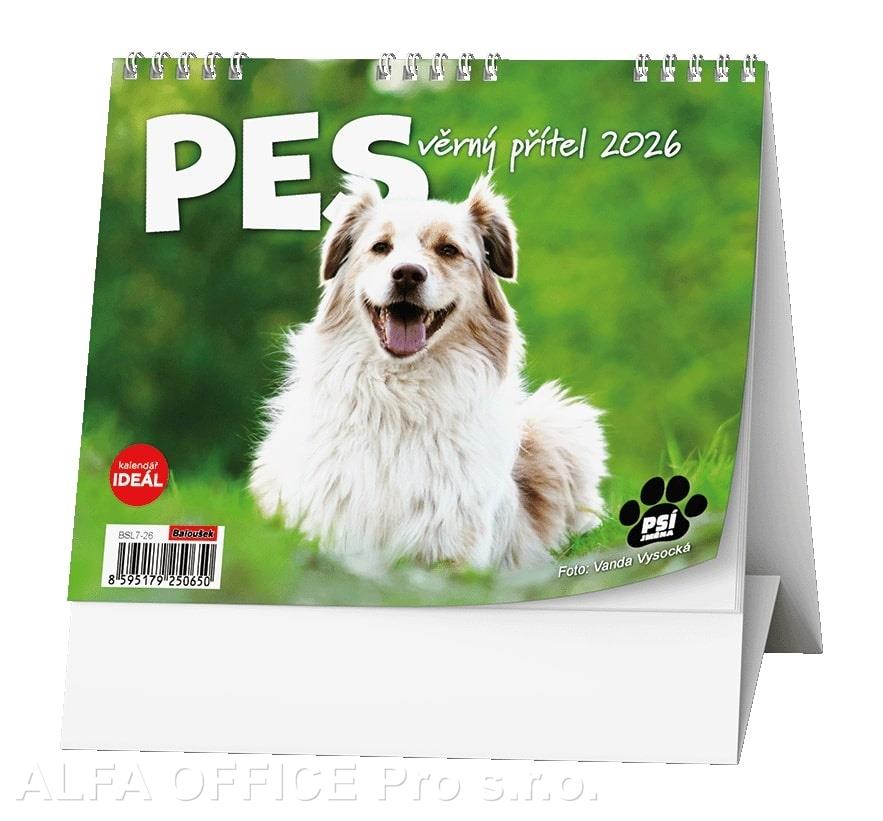 Kalendář stolní MINI - Pes,věrný přítel / BSL7