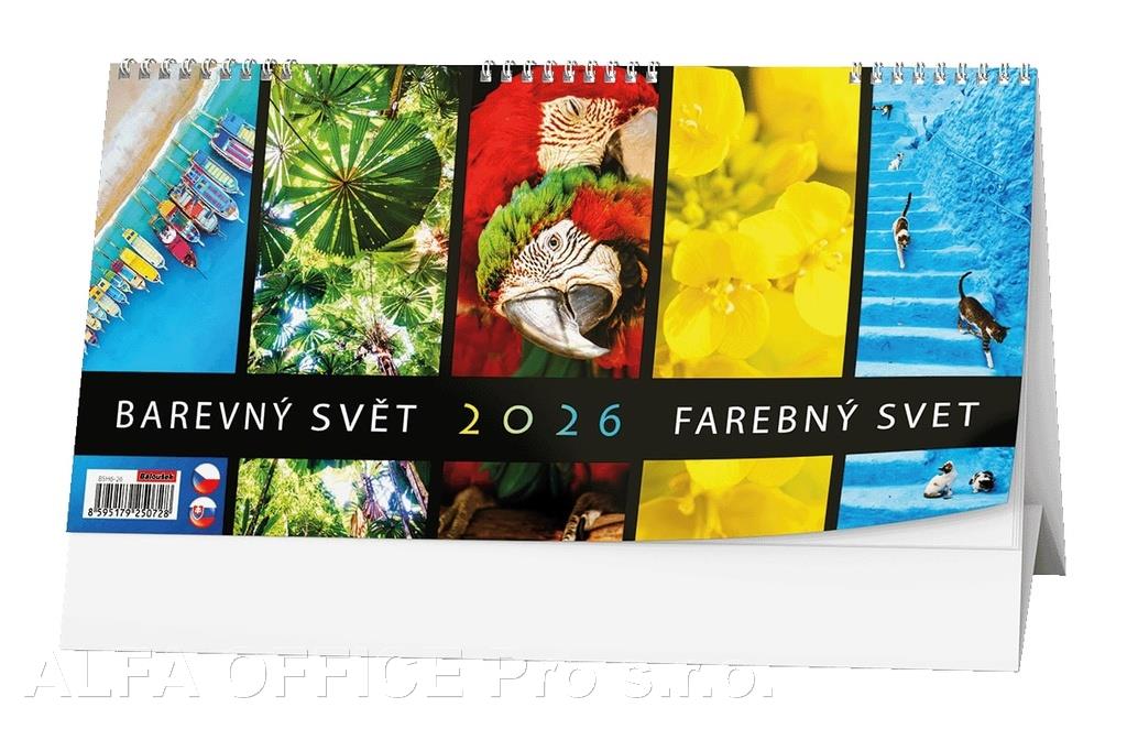 Kalendář stolní BAREVNÝ SVĚT - Barevný svět / BSH6