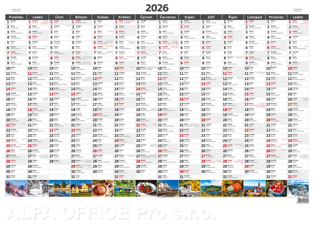 Plánovací roční nástěnná mapa - obrázková / N220
